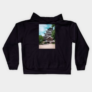 Hiroshima castle (広島城 hiroshima jō) also known as carp castle (鯉城 rijō) Kids Hoodie